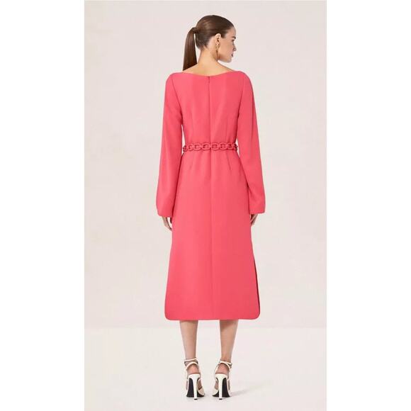NWT $715 Alexis Sassari Shift Midi Dress Sz XS NEW Wedding Guest Cocktail Resort - Picture 3 of 15